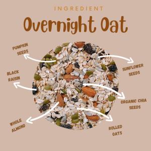 [Combo Set] Overnight Oat - Dry Oatmeal - Premix Oatmeal - Weight Loss Breakfast Cereal