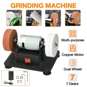 Electric Bench Grinder 10000rpm 220V Double Wheels Polishing Grinding Machine Stepless Speed Sharpen