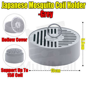 Mosquito Coil Japanese Style Design Grey Holder Portable Repellent Coil Holders For Coil Incense Incense Burner For Mosquito Coil Sandalwood Mosquito Incense Holder Case Tray Easy For Ash Collection Outdoor Mosquito Coil Holder Agarwood Lavender