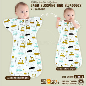 Bedong Bayi Instan BABY LEON GY-225 Perlengkapan Selimut Bayi Newborn Perlengkapan Bayi Selimut Bayi Bedong Instan