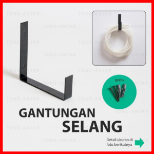 Gantungan Selang Air Dinding - Tempat Gantungan Selang Air - Gantungan Selang Sower - Gantungan Air Besi - Gantungan Selang Murah