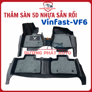 Thảm lót sàn NHỰA 5D SẴN RỐI XE VINFAST VF6 Hàng Nhựa đúc nguyên khối TPE siêu đẹp siêu bền vừa theo xe- Tly