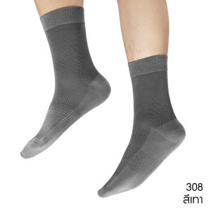 HeyBanana ถุงเท้ากีฬา ถุงเท้าทำงาน ถุงเท้าข้อกลาง สีพื้น ระบายความชื้น ลดกลิ่นเท้า สไตล์ลำลอง 1 คู่/3 คู่ในชุด