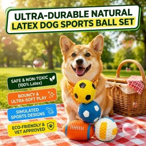 Durable Squeaky Latex Dog Chew Toy - Bite-Resistant Sound Toy for Teeth Cleaning
