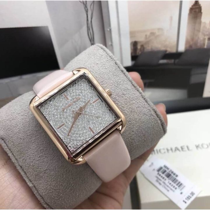 Guaranteed Authentic Michael Kors Lake Pave Rose Gold Tone Leather Watch MK2669 With 1 Year Warranty For Mechanism Lazada PH