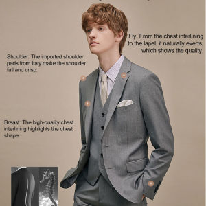 Plus Size Mens Slim Fit Suits Business Casual Groomsman Wedding Suit Tuxedos Blazer For Men Formal Casual