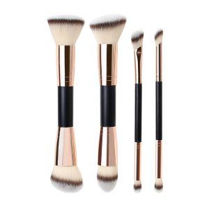 Best-Seller 4-in-1 Dual-Tip Makeup Brush Set – Foundation Concealer Powder & Blending