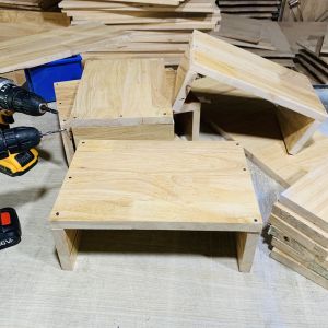 (Giá Xưởng) ghế đẩu 20x30x12cm Ghế Gỗ Kê Chân Văn PhòngBàn Học-Bàn Làm ViệcGỗ CAO SU Nhập Khẩu