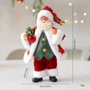 YUDESHUI 18cm Santa Claus Decorations Home Decoration Cute Xmas Tree Ornament  Sitting Santa Claus Christmas Supplies  Years Supplies