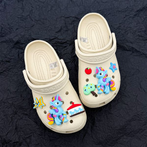 Rainbow Unicorn Crocs Jibbitz Charms Cartoon Cute Shoe Buckle Detachable Shoe Flower Decoration for Crocs
