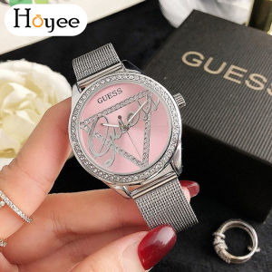 High Quality Luxury Diamond Fashion Ladies Watch Causal Quartz Wrist Watches Korean Version of Simple Fashion Watch Crystal Round Watch Women Luxury Stainless Steel Clock Quartz Women Wristwatch