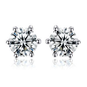 JewelryPalace Birthstone Round Natural Garnet Blue Topaz Amethyst Peridot White Topaz Citrine 925 Sterling Silver Stud Earrings for Women Fashion Jewelry