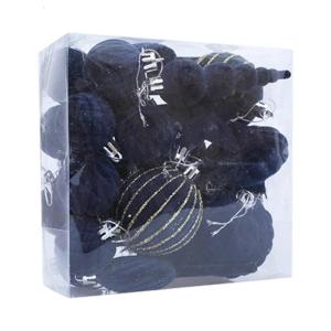 24Pcs Flocking Velvety Christmas Ornament Multiple Color Holiday Decorations For Festival Homes Retail Display