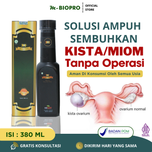Obat Kista Ovarium Paling Ampuh Tanpa Operasi Mbiopro Kista Coklat bartholin Kanker Serviks Penghancur Miom Nyeri Haid Tidak Lancar Turun Rahim Benjolan kista herbal alami bpom original