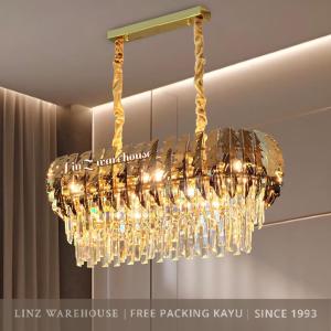 Lampu Gantung MODERN ISLAND CONTEMPORER GOLD LEAVES chandelier