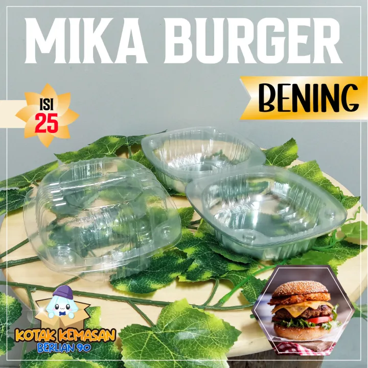 Mika Burger Hamburger / Mika Roti / Mika Bolu Plastik Bening (ISI 50 ...
