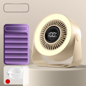 Desktop Circulating Fan for Summer Students and Adults  Silent Wall-Mountable  Portable Home Fan with Seven Blades for Family Coolness