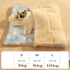 Two-sided Pet Bed Mat Cat Blanket Lace Warm Thick Pet Floor Mat Autumn Winter Dog House Mat Cat Sleeping Blanket 宠物猫狗垫子