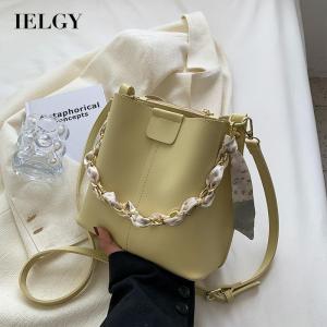 IELGY messenger bag womens fashion chain portable bucket bag large capacity fashionable and versatile commuter shoulder handbag