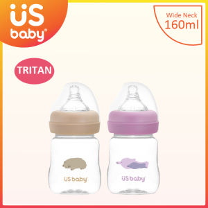 US Baby BPA-FREE TRITAN Bottle (Wide Neck) Baby Milk Bottle Botol Susu Anti-Colic Bottle