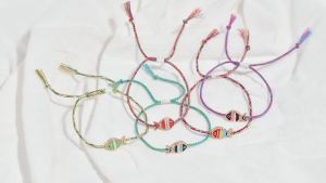 Woven Rope Boho Fish Bracelet Adjustable Tassel Jewelry for Women Bohemia Colored Friendship Beach Femme Accessories