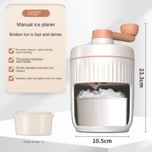 Hand-Cranked Ice Crusher Machine High-Quality Manual Ice Shaver for Summer Snacks Easy-to-Clean Ice Cream Maker