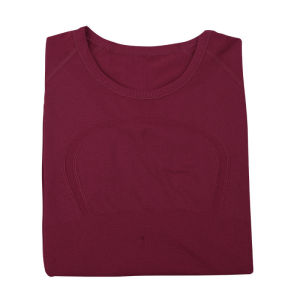 lulu Same style short sleeve 1.0T Sports running breathable fitness clothing outdoor yoga wear for women