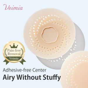【OFFICIAL】VEIMIA Breathable Nipple Covers Strong Hold Adhesive With Glue-free Center Pain-free Removal Design