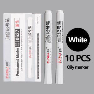 ชุดปากกามาร์กเกอร์ถาวรสีขาว3-20ชิ้นปากกาผิวมันใช้สำหรับงานยาง/พลาสติก/โลหะ/กระดาษ/แก้ว/ผ้ากันน้ำอุปกรณ์การเรียนปากกาแปรงศิลปะ