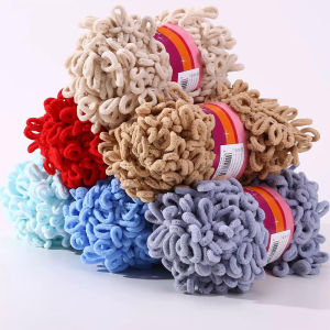 100g Fun Finger Loops Yarn Handcrafted Thick Wool Polyester Yarn No Need Hook or Needles Loop Yarn Perfect for Crafting Blankets2026