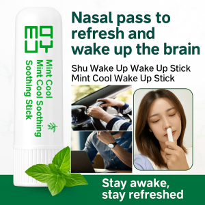 Mint Refreshing Oil Mint Herbal Blend for Nasal Congestion Relief Anti-Sleepiness Travel Sickness Wake-Up Stick Brain Boosting