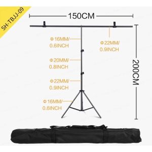 Phông Chữ T Cao 2m – Inox Không Gỉ Tặng Kẹp + Phụ Kiện Dễ Lắp Cho Studio & Sự Kiện