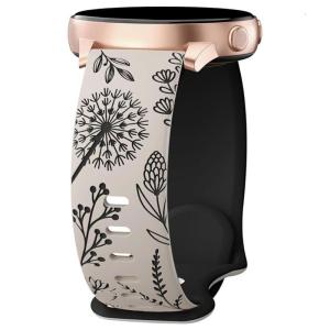 Creative Dandelions Pattern Silicone Watch Band for Smartwatch 20mm Width Watchband