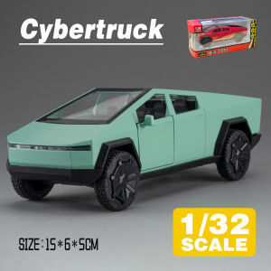 LEO 1:32 Tesla Cybertruck Pickup Diecast Model Car Alloy Cars Toys Collection Gift For Kids Boy Girl