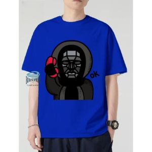 🔺🟥🔴(พร้อมสต็อก) เสื้อยืดฤดูร้อนผู้ชายแขนสั้นคอกลม [round six] ลายระบายอากาศได้