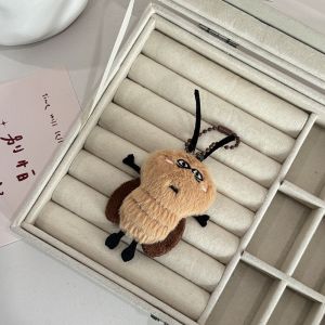 JOYNCLEON Mặt dây chuyền búp bê hình gián dễ thương ngộ nghĩnh kiểu hoạt hình vải nhung đồ trang trí túi sinh viên phụ kiện quà tặng thú vị cho sinh viên