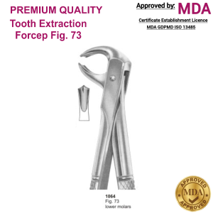 Dental Tooth Extraction Forceps Fig 73 lower molars Adult Stainless Steel Extracting Gigi Dentists Hand Tools Instrument