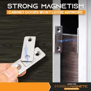 HOME BEST 2pcs/set 30kg Strong Magnetic Door Closer Magnets Stick Cabinet Catch Latch Lock Power 3m Double Sided Tape Thick