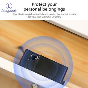 【NEW】 Wireless Smart Drawer Lock with TTLock App IC Card Access and Easy Installation for Cabinets and Lockers in Stylish Black Finish