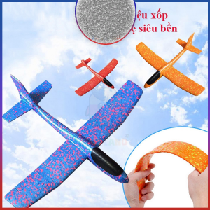 (CÓ VIDEO) Đồ chơi máy bay xốp phi bằng tay có đèn cho bé giao màu ngẫu nhiên