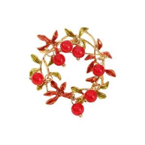 Modern Cranberry Brooch Versatile Zinc Alloy Design Fashion Accessory Pin Perfect For Casual Or Formal Attire
