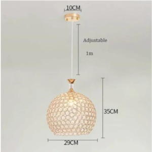 lampu gantung kristal 3 in 1 lampu gantung bulat minimalis