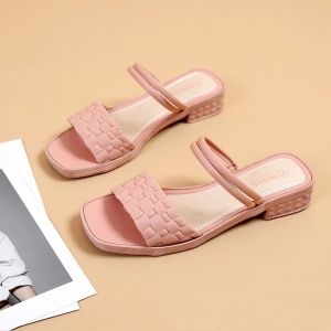 ABC Sandal Sepatu Wedges Wanita SP41Motif Kulit Buaya Sandal Heels Slop Jelly