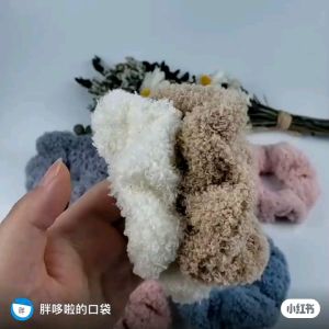 Ready Stock Fashion Korean Style Plush Scrunchies Simple Nice Hair Ties Hair Accessories时尚韩式毛绒大肠圈气质发绑发圈束发带丸子头盘发饰头饰