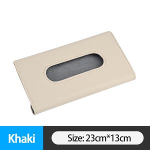 1 Pcs Car Mask Tissue Box Towel Sets Car Sun Visor PU Leather Tissue Box Holder Car Accessories