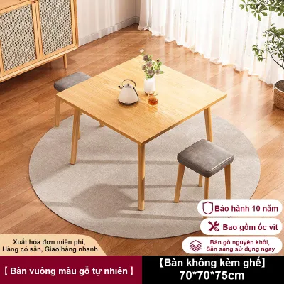 BMZAR Bàn ăn Bàn vuông 80x80cm bàn học bàn gia đình -tiện lợi dễ dàng di chuyển - Làm bàn ăn - Bàn Soffa - Bàn trà - Bàn học bàn