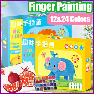 Finger Painting Set 12&24 Colors Washable Early Education Kid Creative Coloring 手指画