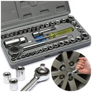 KUNCI SOK FULL SET 40 PCS KUNCI PAS MULTIPURPOSE COMBINATION SOCKET WRANCE 1/4 RATCHET