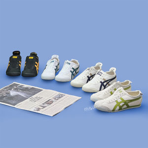 Original Tiger Shoes Classic White/green/yellow Mens and Womens Canvas Non-slip Lazy Shoes Comfortable Breathable Casual Sneakers 1183A360-113