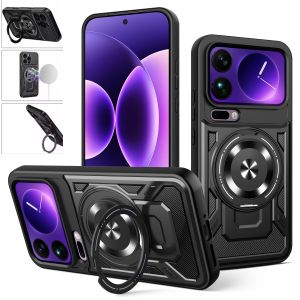 Shockproof Armor For Magsafe Ring Holder Cover For Xiaomi 17 Pro Max Mi 17 17Pro 5G Wireless Charging Cover